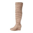 Incaltaminte Femei Chinese Laundry Upside Over the Knee Wedge Boot Toffee