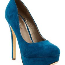 Incaltaminte Femei Michael Antonio Lily Sue Faux Suede Island Platform Pump Teal