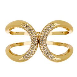 Bijuterii Femei Natasha Accessories Crystal Loop Hinge Bracelet GOLD