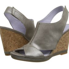 Johnston & Murphy Meagan Sling Pewter Metallic Suede