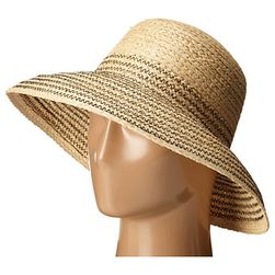 Accesorii Femei LAUREN Ralph Lauren Braided Top Stitched Raffia Sun Hat NaturalBlack