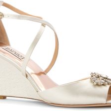 Badgley Mischka Abigail Ivory Satin