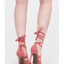 Incaltaminte Femei CheapChic Lace-up To You Faux Suede Heels Mauve