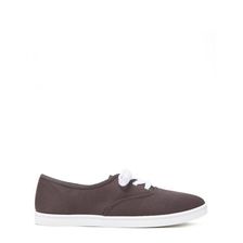 Incaltaminte Femei Forever21 Low-Top Canvas Sneakers Grey