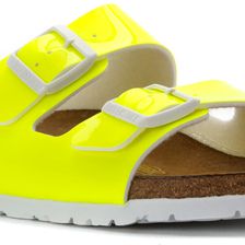 Birkenstock Arizona Neon Yellow Patent Birko-Flor