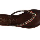 Incaltaminte Femei Italian Shoemakers Bead Flat Sandal Dark Brown