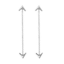Bijuterii Femei Sam Edelman Double V Chain Drop Earrings Rhodium