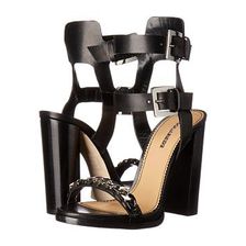 Incaltaminte Femei DSQUARED2 Sandal Nero Vacchetta Veg