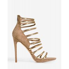 Incaltaminte Femei CheapChic Levitas-8 Babe Alert Heel TaupeKhaki