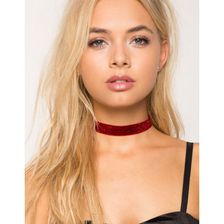 Bijuterii Femei CheapChic Pretty Punk Lurex Ribbon Choker Red