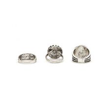 Bijuterii Femei Forever21 Faux Stone Ring Set Bsilverblack