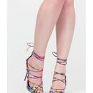 Incaltaminte Femei CheapChic Shopping Spree Scaled Lace-up Heels Multi