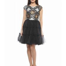 Rochie neagra, din tulle paietat, L`armoire