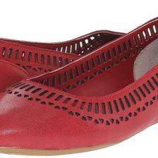 Rockport Total Motion 20mm Lazer Cutout Ballet Deep Berry Dist Goat