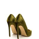Incaltaminte Femei CheapChic Head To Toe Pointed Velvet Pumps Olive