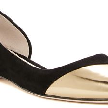 Cole Haan Amalia Cap Toe Skimmer - Narrow Width Available BLACK SUED