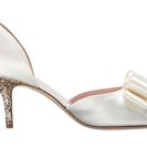 Incaltaminte Femei Kate Spade New York Sela Ivory SatinGold Glitter