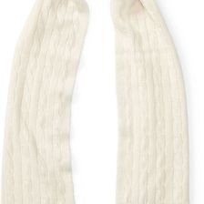 Ralph Lauren Cable-Knit Cashmere Scarf Heritage Cream