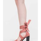 Incaltaminte Femei CheapChic Make A Pointe Strappy Wraparound Heels Blush