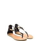 Incaltaminte Femei CheapChic Clean Lines T-strap Sandals Black