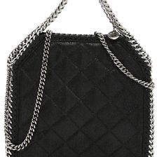 Stella McCartney Mini Tote Quilted Shaggy Deer Falabella Bag BLACK