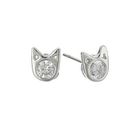 Bijuterii Femei Betsey Johnson Mini CZ\'s Cat Bow Duo Stud Earrings Crystal