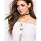 Bijuterii Femei CheapChic Arrow Moon Suede Choker Boho Tiered Necklace Set Antique Silver