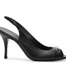 Incaltaminte Femei Gucci Final Sale - Leather Nameplate Peep Toe Pump Black