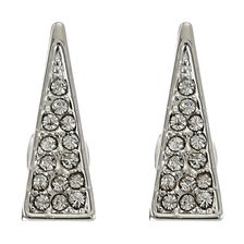 Rebecca Minkoff Triangle Pave Ear Climbers Earrings Imitation Rhodium/Crystal