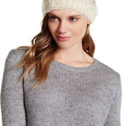 Accesorii Femei David Young Fuzzy Knit Embellished Beanie IVORY