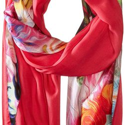 Ted Baker Elye Floral Swirl Split Scarf Fuchsia