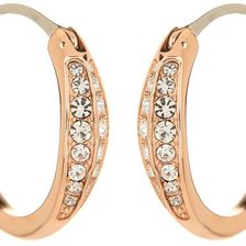 Fossil Pave Vintage Glitz Hoop Earrings ROSE GOLD