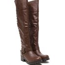 Incaltaminte Femei CheapChic Serious Studs Over-the-knee Lug Boots Brown