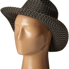 San Diego Hat Company UBM4449 Panama Fedora Hat with Metallic Yarns Black/Gold