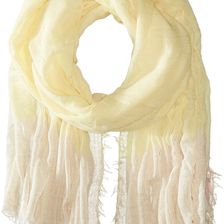 Betsey Johnson Good Vibes Crinkle Wrap with Lurex Yellow