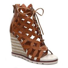 Incaltaminte Femei 2 Lips Too Too Crazy Wedge Sandal Cognac