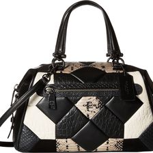COACH Canyon Exotic Primrose Satchel DK/Black/Chalk