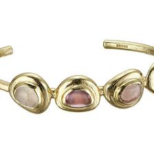Bijuterii Femei Cole Haan 4 Stone Thin Cuff Bracelet GoldRose QuartzRhodochrositeDark Pink