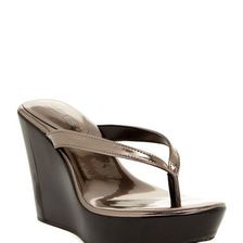 Incaltaminte Femei Charles by Charles David Flick Platform Sandal PEWTER PATENT