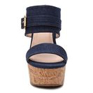 Incaltaminte Femei GC Shoes Fiesta Denim Wedge Sandal Navy