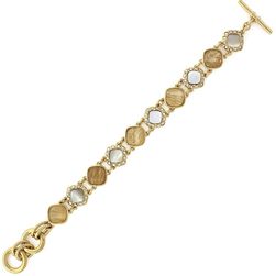 Cole Haan 12K Gold Plated Stone Line Bracelet GOLDT