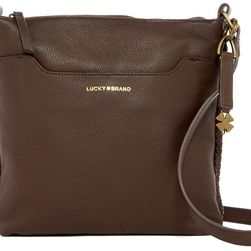 Lucky Brand Leather Ali Crossbody CHOCOLATE