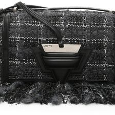 Loewe Tweed Barcelona Bag GREY/ BLACK