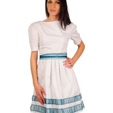 Rochie alba, cu maneca scurta, Amazing, RVL