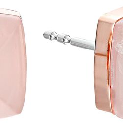 Michael Kors Blush Rush Semi Precious Pyramid Stud Earrings Rose Gold/Blush