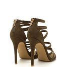 Incaltaminte Femei CheapChic Top Rung Faux Suede Strappy Heels Olive