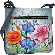 Anuschka Handbags Expandable Travel Crossbody Floral Fantasy