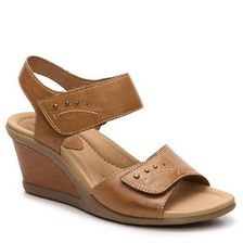Incaltaminte Femei Earth Footwear Iris Wedge Sandal Cognac