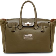 Valentino By Mario Valentino Omia Leather Satchel ARMY GREEN