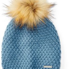Ralph Lauren Faux-Fur Pom-Pom Hat Antique Blue